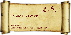 Lendel Vivien névjegykártya